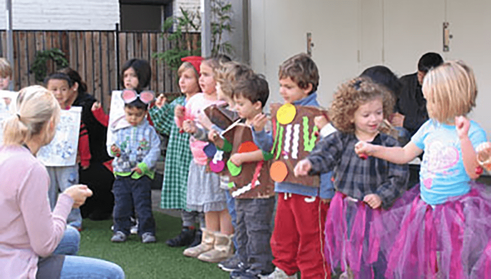 Kids presenting their work